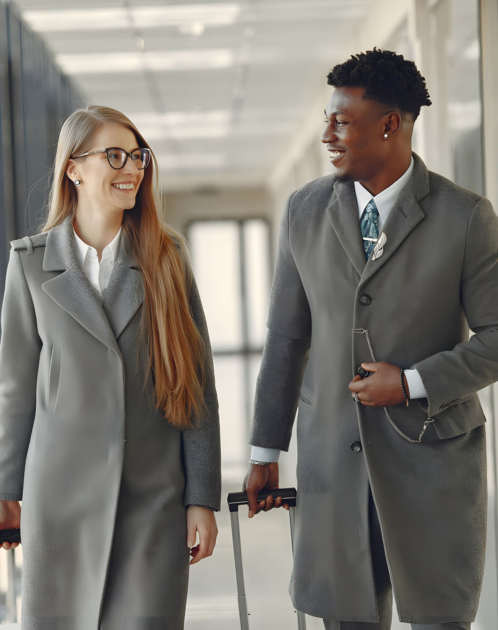 Professionals shaking hands in a bright office space